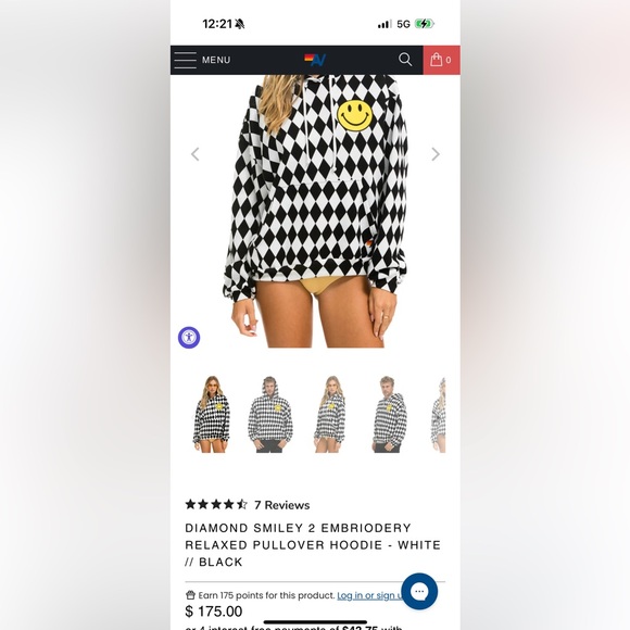 Aviator Nation Diamond Repeat Smiley 2 Embroidery Set - Picture 10 of 15